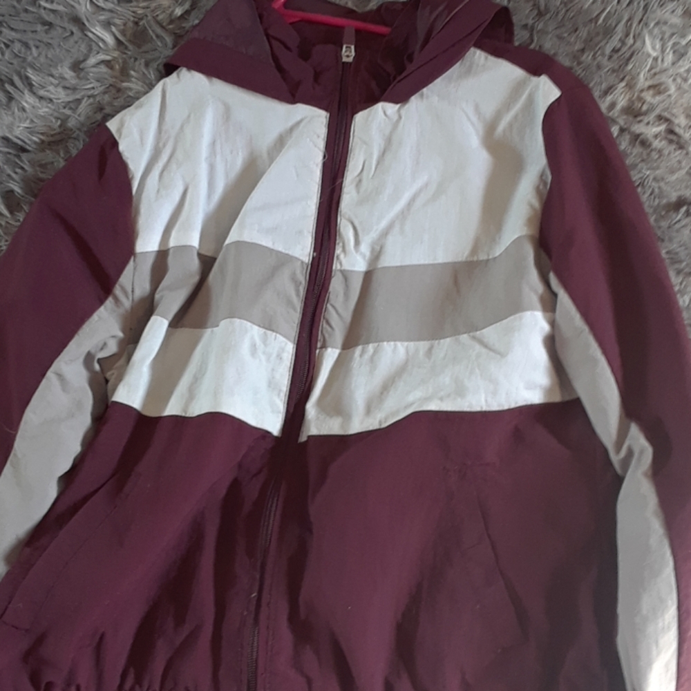 Burgundy windbreaker